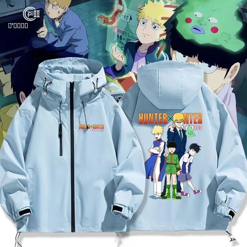 

Ветровка-куртка Qīzō в стиле аниме для косплея, молодежная, модная, ветрозащитная, с длинной молнией, стандартный крой