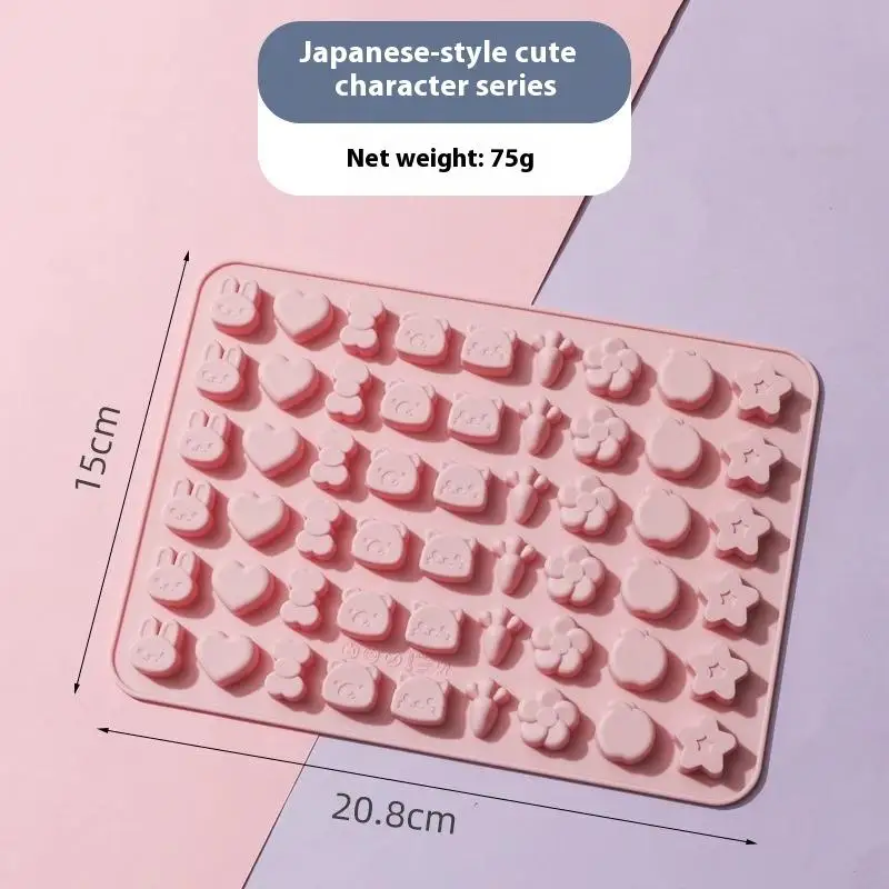 

1pc Mix Fruit Animal Silicone Chocolate Mold Rabbit Fish Fudge Candy Jelly Mould Cake Decor