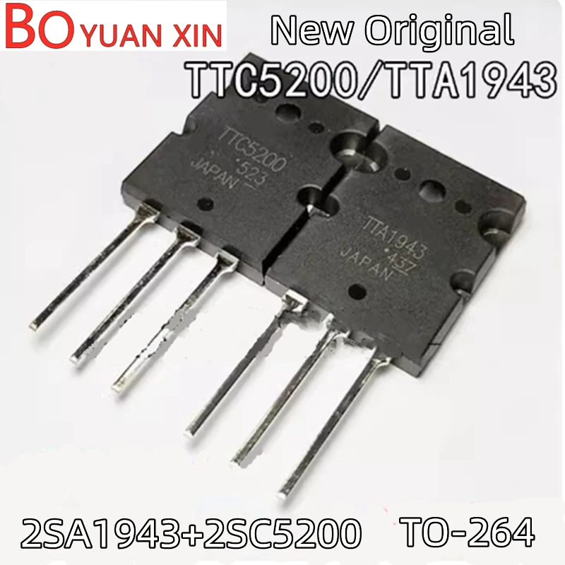 1-10Pair  2SA1943 2SC5200 A1943 C5200 TO-3P High-power audio amplifier tube TO-264 Transistor