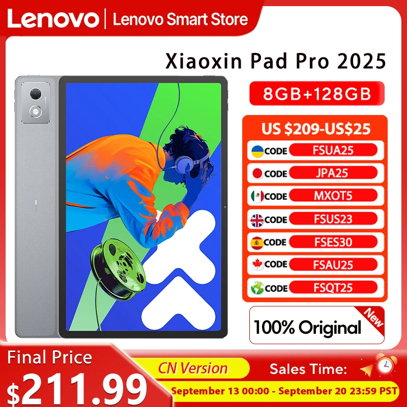 Original CN Version Lenovo Xiaoxin Pad Pro 2025 12.7 inch Tablet Dimensity 8300 2.9K 144Hz Display 10200mAh Android 14 Pad PC