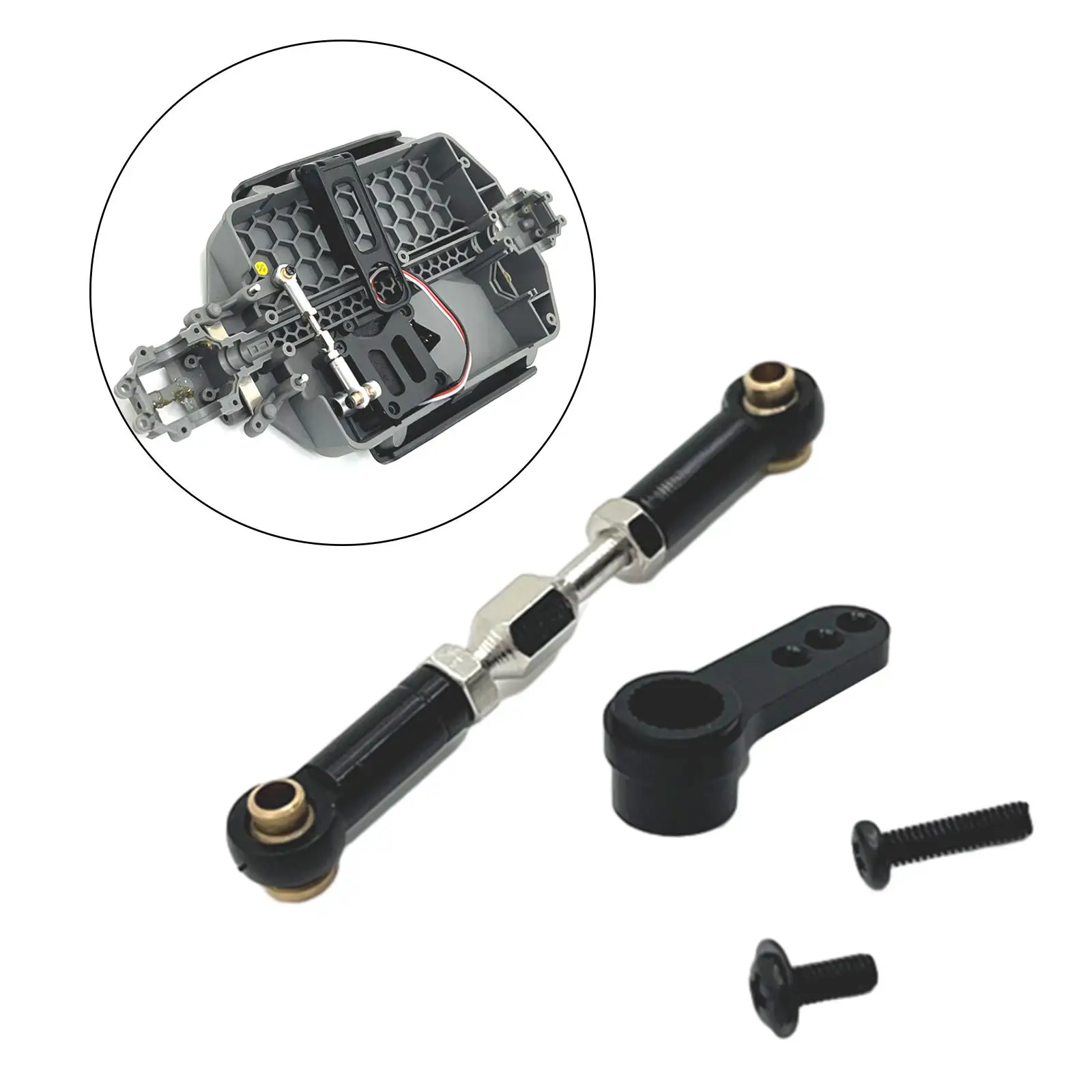 Hoge Precisie RC Auto Duwstang Metalen Stuurstangen voor 1/16 RC Truck Onderdelen Vervanging