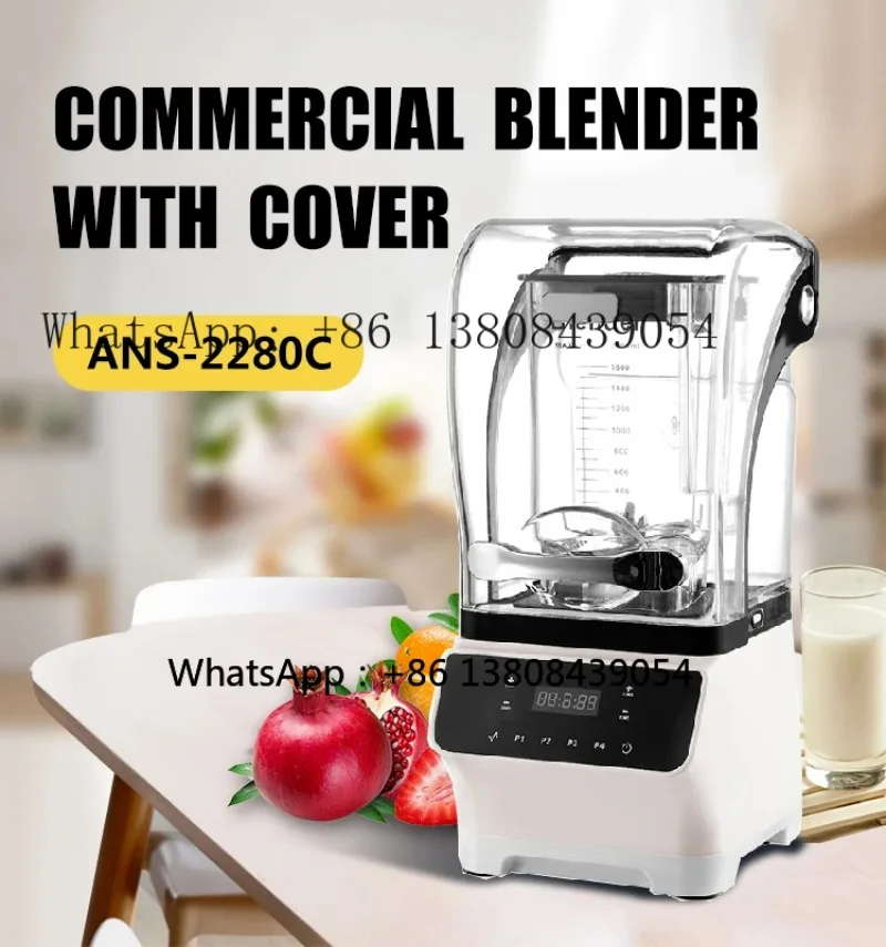 Commercial Sound Proof Blender Digital Strong Blender Professionnel Blender Commercial 220Vblender Mixer Food
