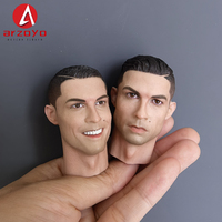1/6 Scale Ronaldo Head Sculpt Calm/Smile Ver. Head Carving Model Fit 12\