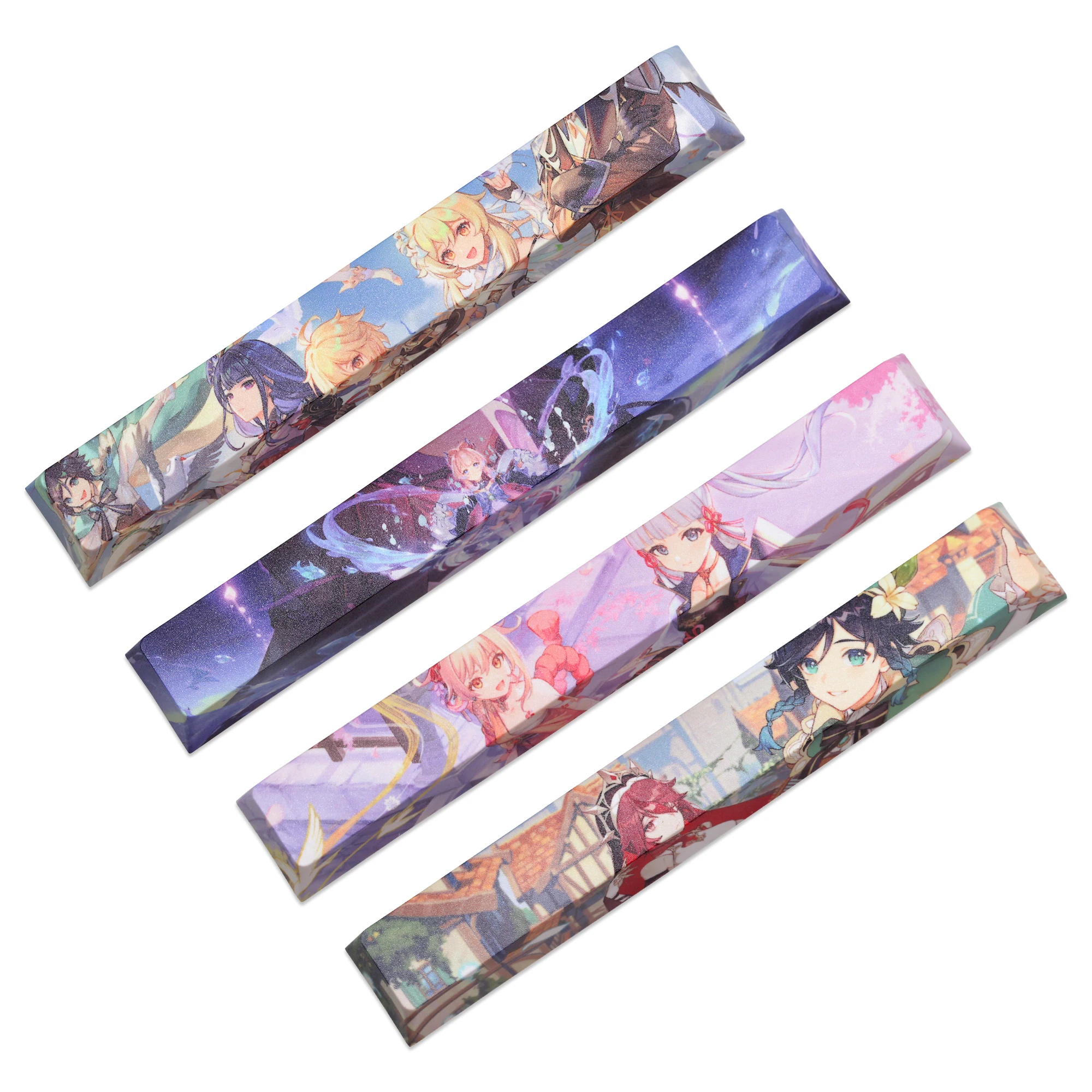 Dye Sub Keycap 6.25u spacebar pbt for mechanical keyboard Genshin Impact Impression for standard 6.25u Mechanical Keyboard