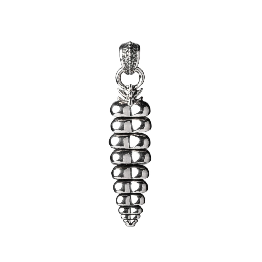 COPPERTIST.WU Rattlesnake Tail Pendant for Necklace, Fidget Jewelry Brass Crafts Rattle Gift for Women Men Snake Lovers