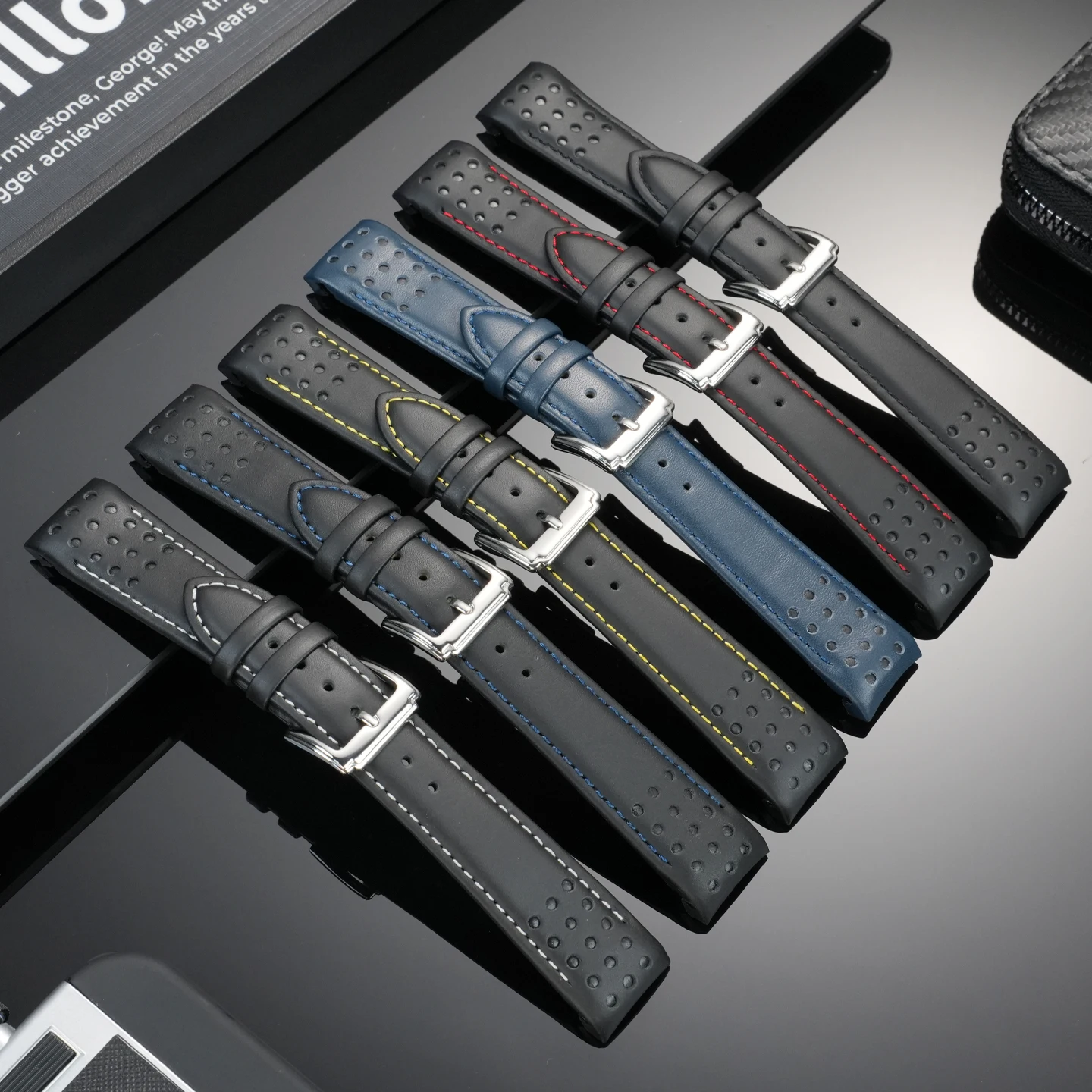 

Дышащий кожаный ремешок 21 мм для часов Seiko, ремешок для часов Sportura Series Barcelona SNP SRG SPC089 SNAE93 SNP055J1, изогнутый браслет