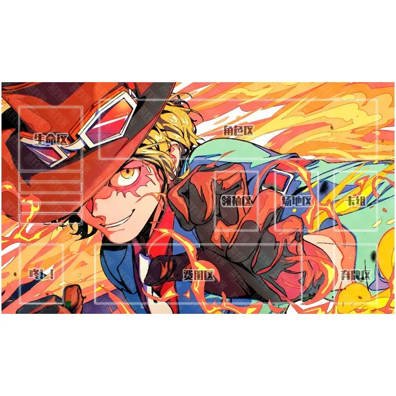 One Piece OPCG Cards Pad Nika Luffy Nami Yamato Uta Sabo Law DIY Anime Game Characters 600X350mm Single Player Battle Cards Mat