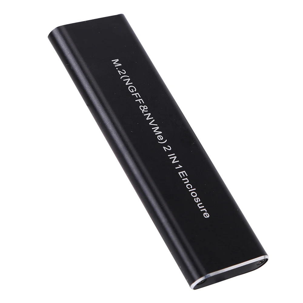 듀얼 프로토콜 M2 NVMe 박스 PCIe NGFF SATA M2 NVMe 인클로저 어댑터, M2 SSD용 OTG 케이블 포함, M.2 NVME SSD-USB 3.1 케이스, 10Gbps