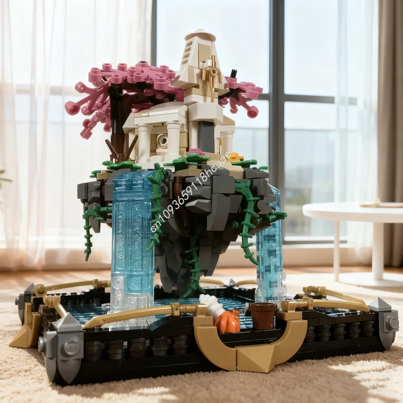 

891 шт. MOC Micro Forgotten Temple, модель авантюристов, строительные блоки, сборка, идея «сделай сам», образовательный кирпич, Рождественский подарок, игрушка для детей
