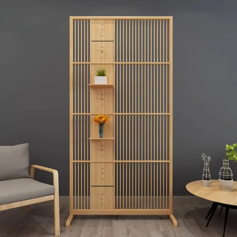 Cave plate screen Movable seat screen Modern simple living room Bedroom storage rack Entry partition porch