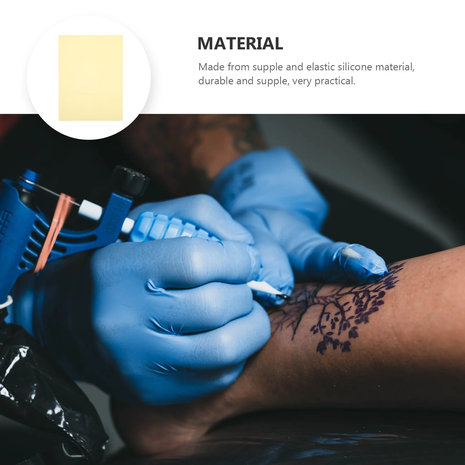 10 قطع من ممارسة الوشم لصالونات الوجه الاصطناعية المصنوعة من السيليكون لصالون الوجه البشري المزيف المتين #6