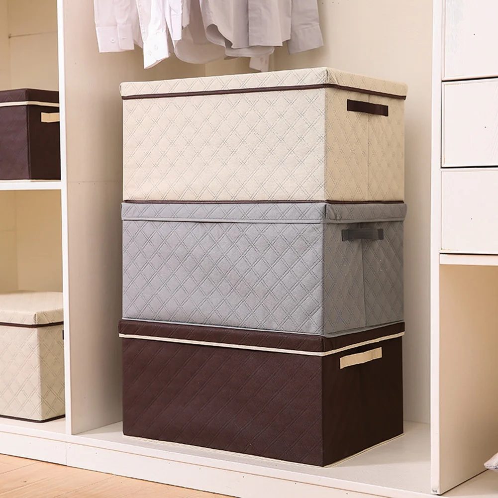 Storage Box Fabric Folding Large Clothes Storage Box Storage Box Organizing Box Clothes Storage Artifact grey