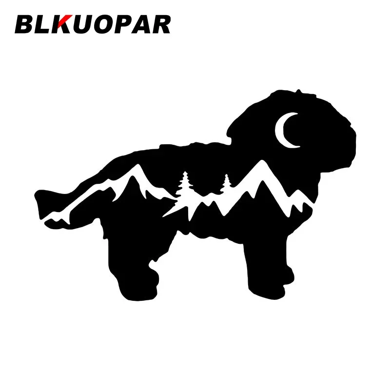 

BLKUOPAR Dog Moon Mountain Car Stickers ATV Anime Creative Decal Waterproof Sunscreen Bumper Graphics Caravan Car Accessories