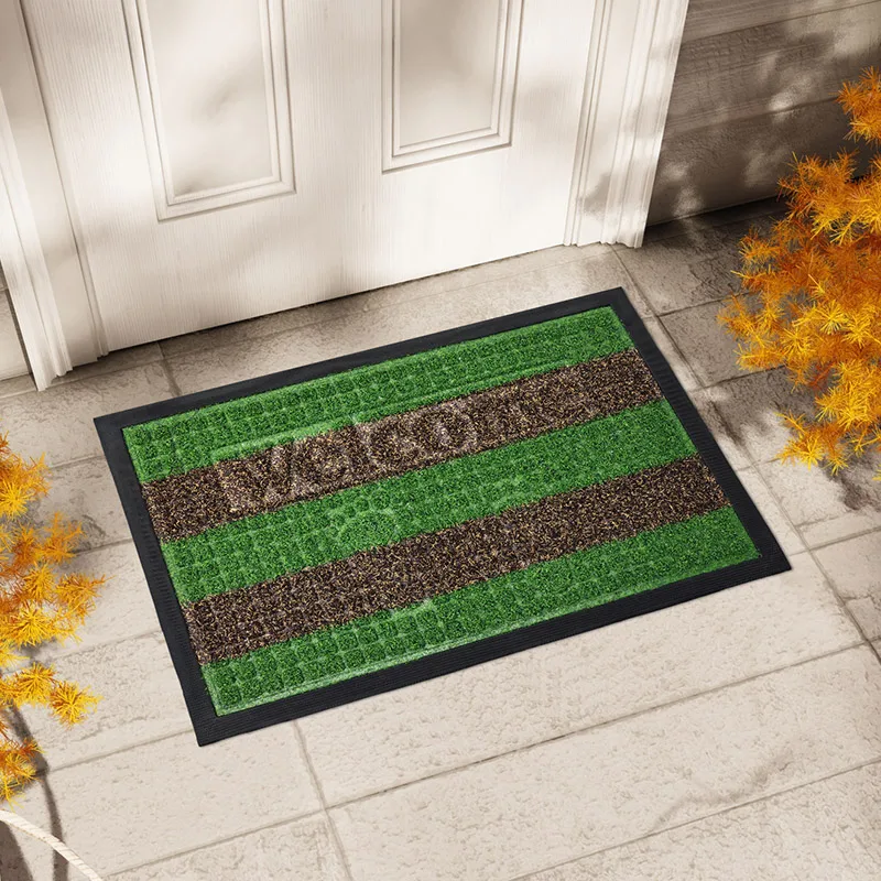 Durable Rubber Door Pad, Welcome Door Pad for Indoor and Outdoor Doors, with Grid Groove Pad, Dustproof, Anti Fouling, Absorbent