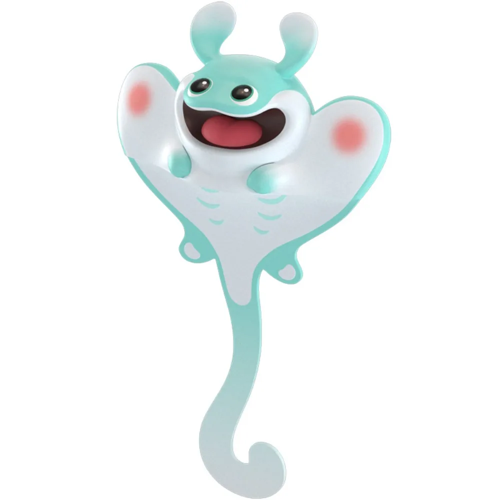 Manta Ray Marine Organism Bookmark Dolphin Sea Horse 3D Cartoon Book Marker Convenient PVC Squashed Jellyfish Bookmark