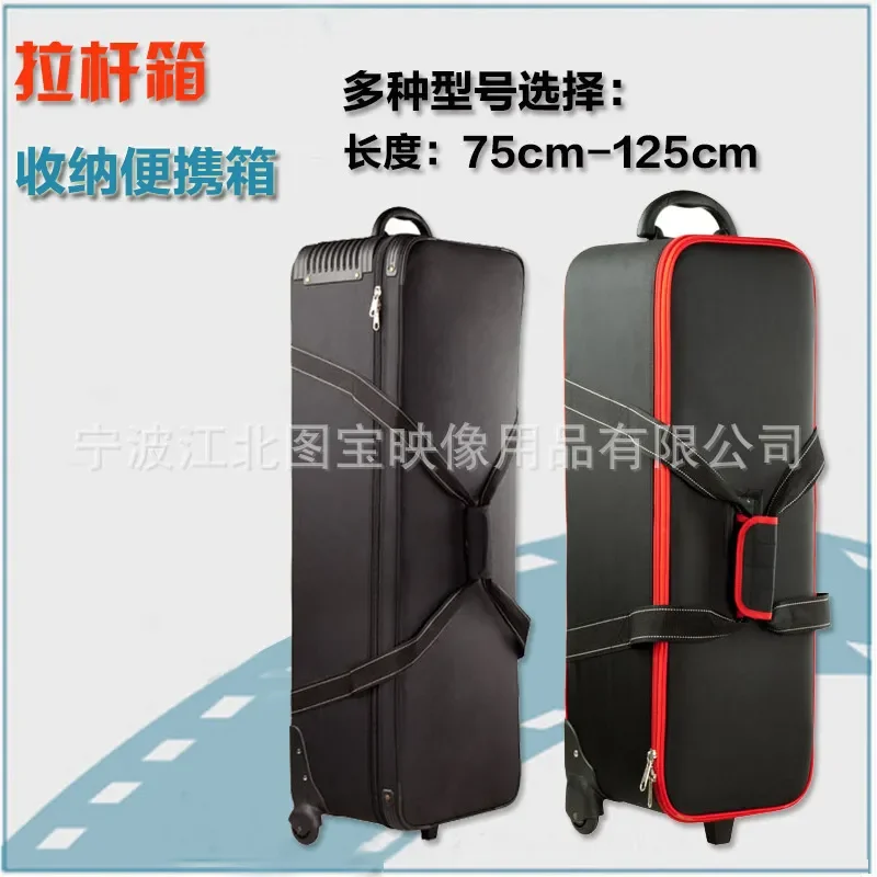 New Photography Trolley Case Flash Bag Equipment Light Stand Camera Bag with Wheels Rolling Storage Box for Studio Gear