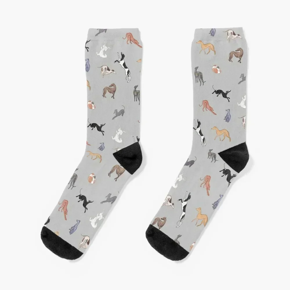 Greyhound Greys Socks Crossfit gift basketball Women Socks Men's