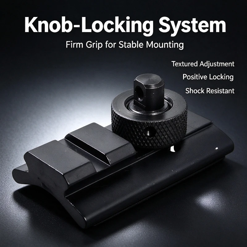 Outdoor Tactical Bipod Adapter Connector, Compatible with 20mm Standard Rail