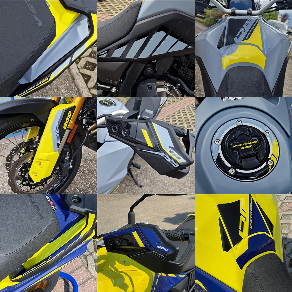 Tank Pad Motorcycle Accessories 3D Epoxy Protection Sticker Decal Kit For V Strom 800 DE 2023 2024 2025