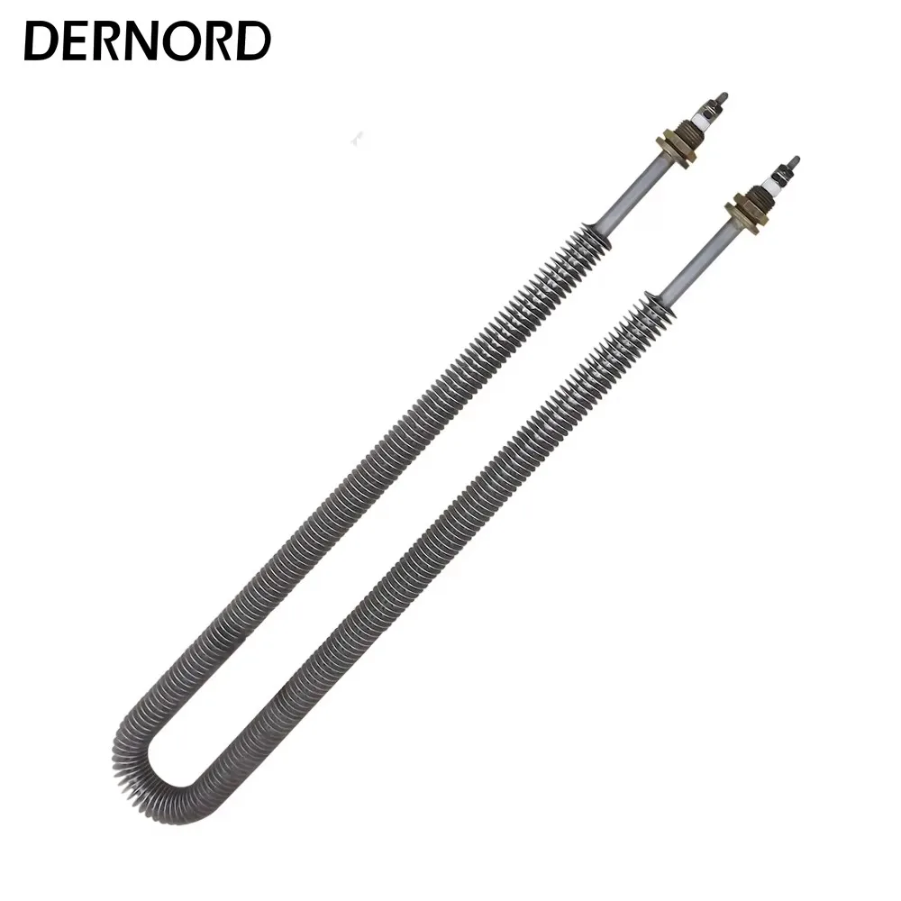 DERNORD عنصر التدفئة الزعانف M14 الموضوع U شكل مسخن الهواء سخان أنبوبي كهربائي 230 فولت 1000 واط الفولاذ المقاوم للصدأ 304