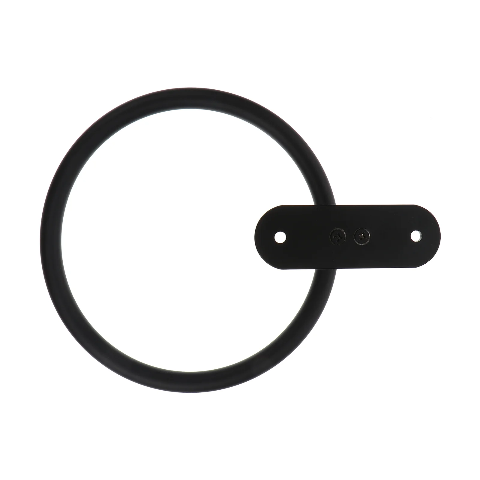 

1Set Black Bathroom Towel Ring Sturdy Space Aluminum Wall Mount Storage Hanger Easy Install Non Perforated Towel Holder