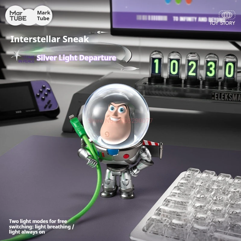 

Новая светящаяся лампа-игрушка Martube «Базз Лайтер» с подвижной головой, атмосферная лампа «История игрушек» в стиле аниме, подарок на день рождения