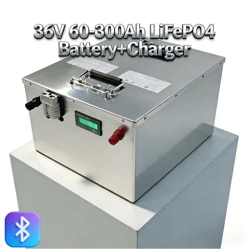 

Аккумуляторная батарея LiFePO4 3000 Вт, 36 В (60-300 Ач) | Система мониторинга безопасности BMS, зарядное устройство 43,8 В в комплекте для гольф-каров.