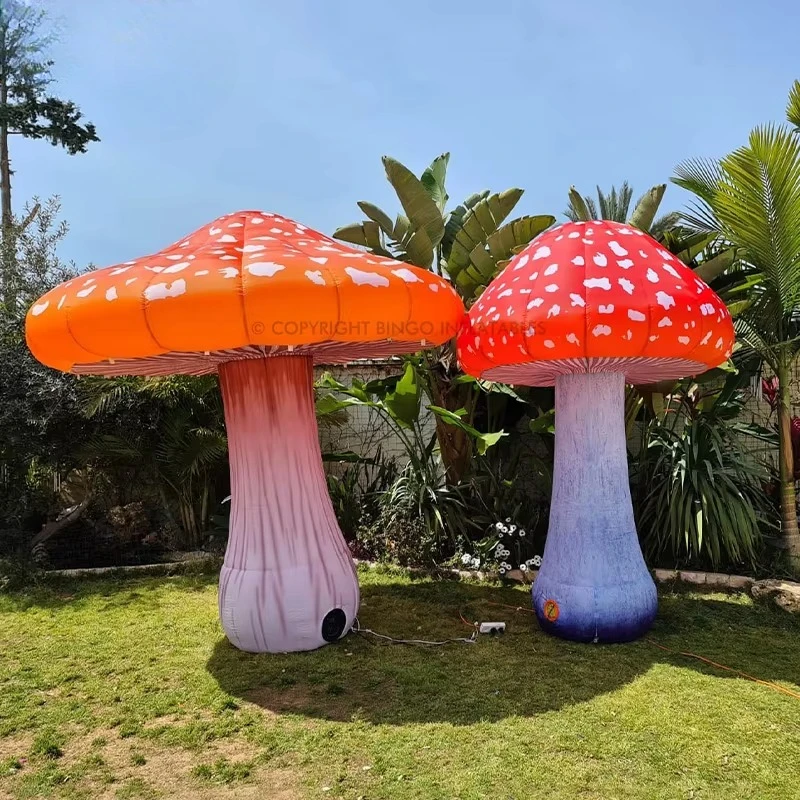 

Bingo Inflatable Led Mushroom Plant Advertising Giant Inflatable Artificial Mushroomfor Outdoor Decoration