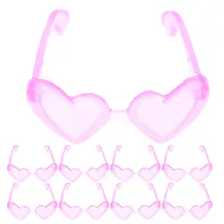 10-100pcs Doll Glasses Miniature Doll Eyeglasses Pink Heart-Shaped Doll Glasses Mini Doll Costume Accessories for Dollhouse