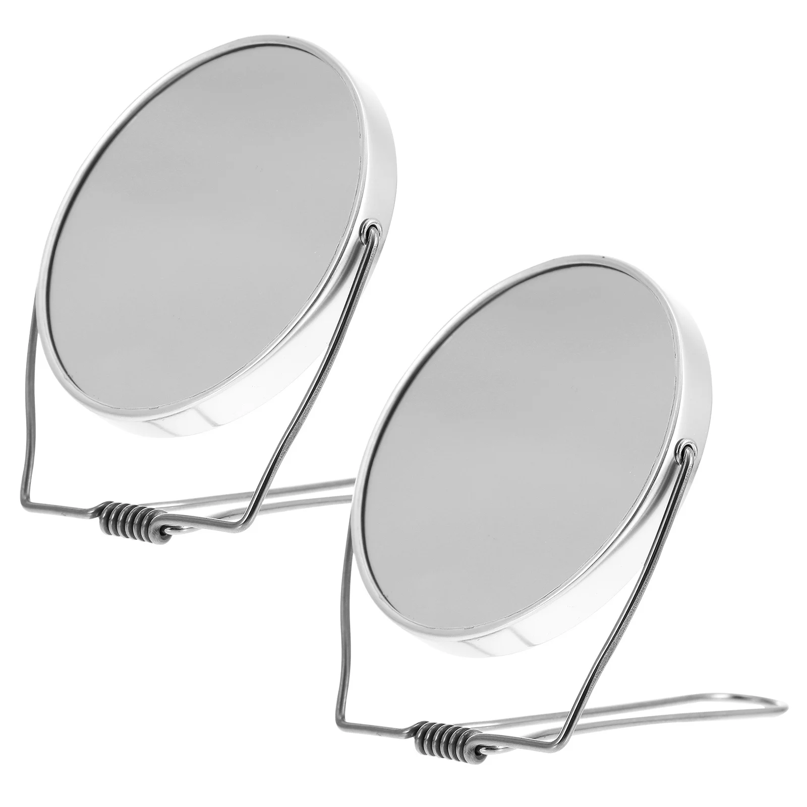 2 قطعة مرآة ماكياج على الوجهين مرآة يد مدمجة قابلة للطي مع انعكاس واضح عالي الدقة تصميم محمول لأحمر الشفاه تحقق من اللمس #3