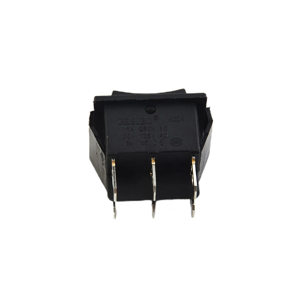 Black Rocker Switch 1.26x1.02x1.30inches AC 250V Car Electrical Equipment Replacement Useful Practical Portable