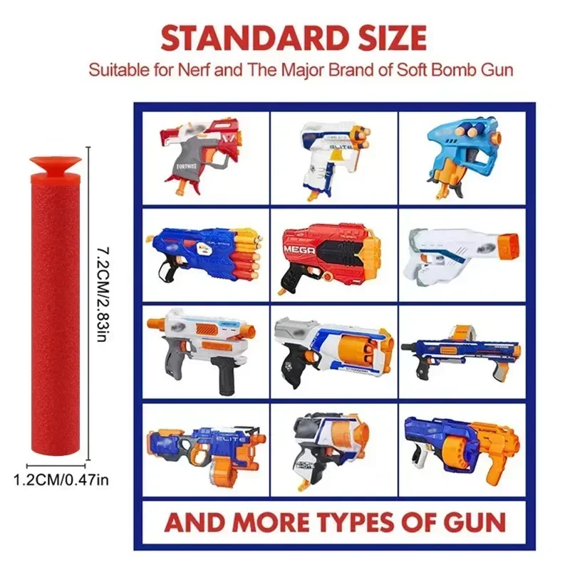 FRed Sucker Head Bullets 7.2cm Do Blasterów N-strike Elite Series Piankowe Strzałki EVA Akcesoria do Zabawek dla Dzieci