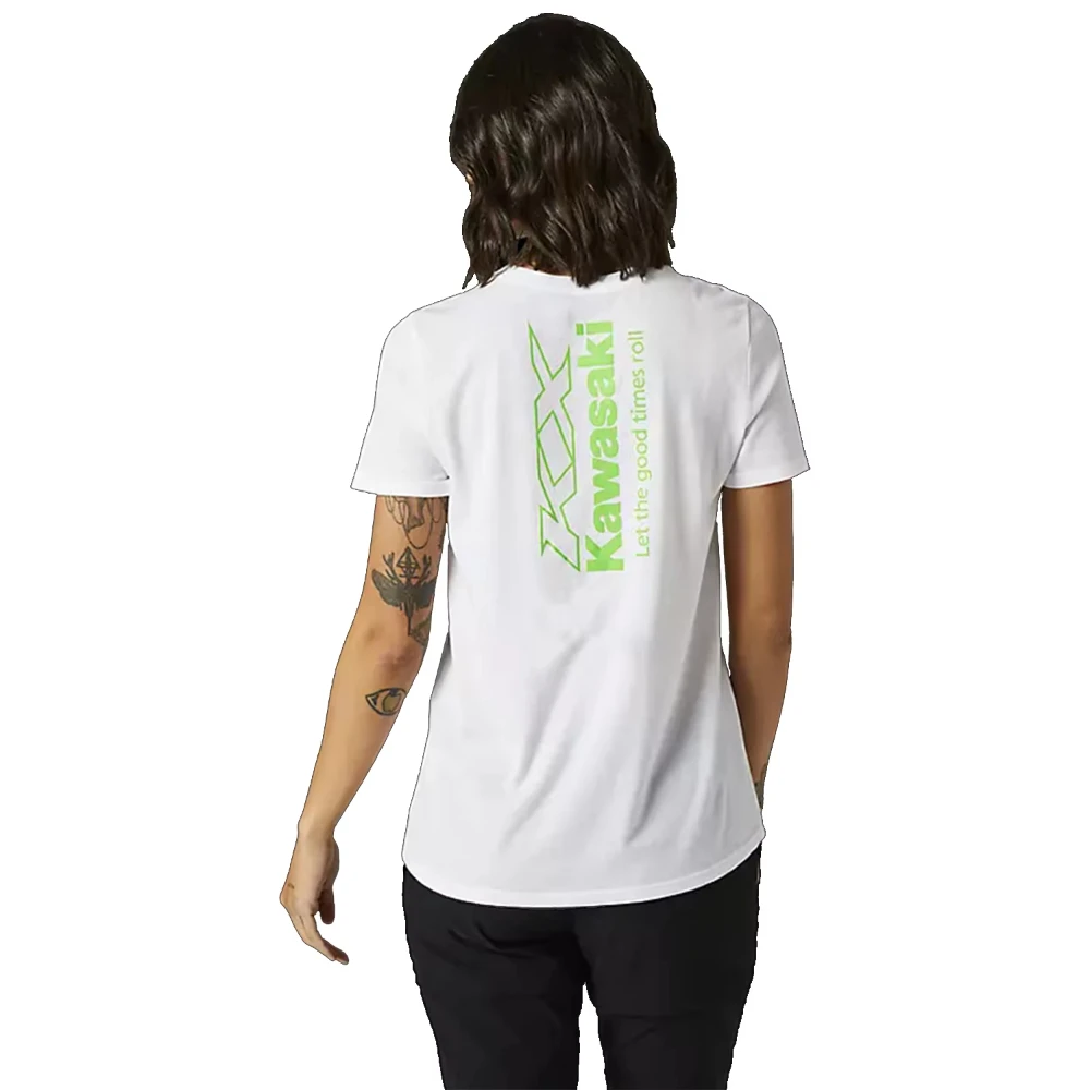 

Винтажная футболка Kawasaki Racing, новая летняя классическая футболка для езды на велосипеде на открытом воздухе, свободная футболка для взрослых, внедорожный мотоциклетный трикотаж, новинка 2023 года
