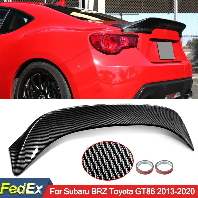 

For Subaru BRZ Rear Trunk Spoiler Toyota GT86 Scion FR-S 2013 2014 2015 2016 2017 2018 2019 2020 Carbon Look Tail Roof Wing Trim