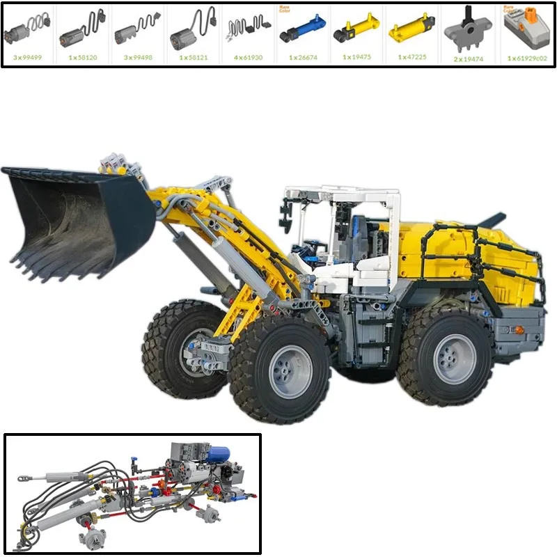 НОВЫЙ MOC L580 XPower Колесный погрузчик Ultimate Loader RC Engineering Vehicle Строительные блоки Кирпичи Комплект Детские игрушки Подарки на день рождения