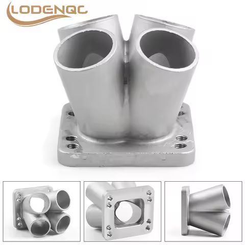New UNIVERSAL Cast Stainless Steel 4-1 Turbo Header Manifold Merge Collector T3 T4 With T3 Flange Bolt Hole Thread Is M10x1.5