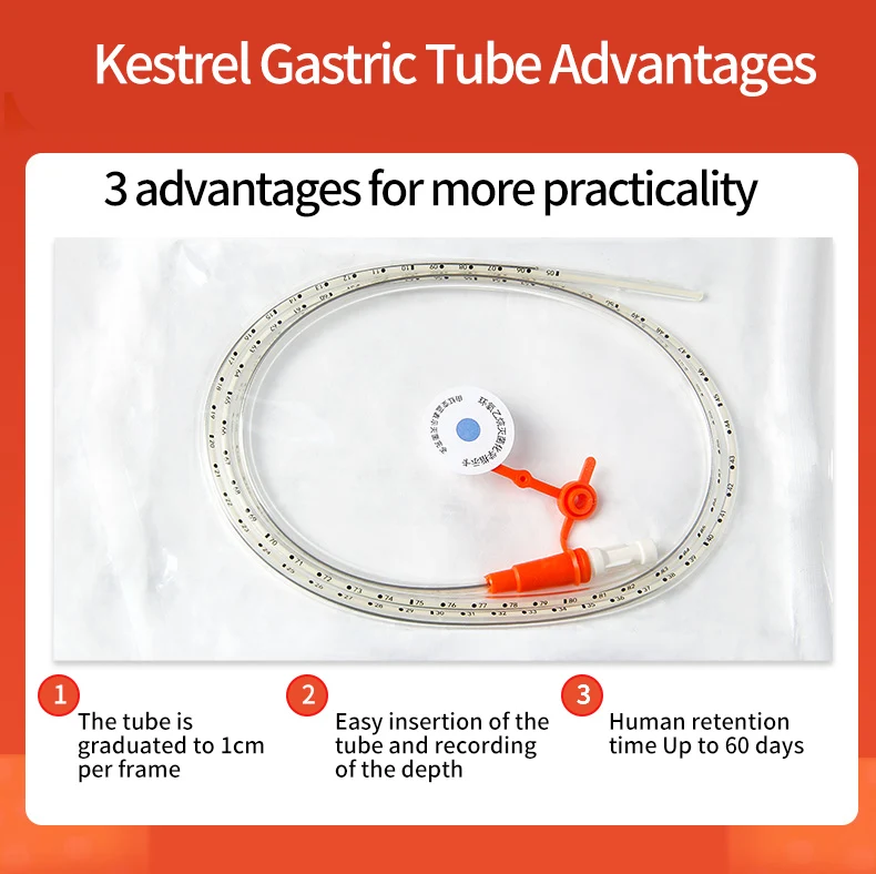 

FreKa1.9mm 2.9mm3.4mm Gastric Tube Transnasal Feeding Nasal Feeding Silicone Tube with Guidewire Gastrointestinal Decompression