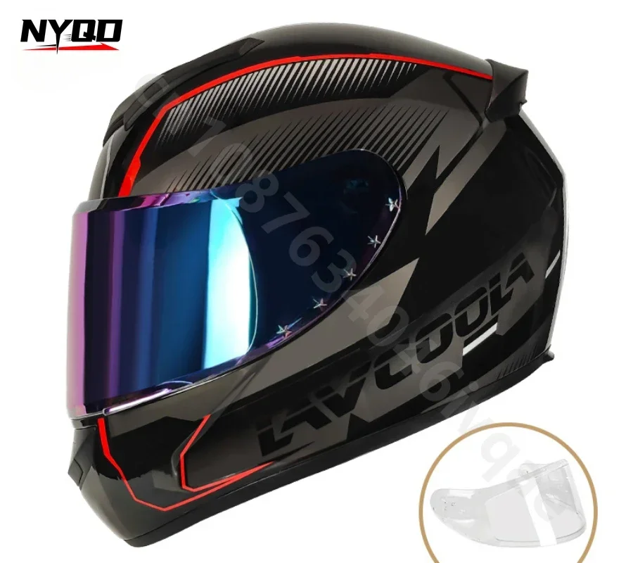 DOT Certified Capacete Motorcycle Full Helmet All-season Universal Battery Electric Vehicle Helmets Cascos Para Motos