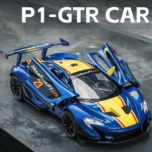 

Масштабная модель гоночного автомобиля McLaren P1-GTR 1:24 из сплава, имитация раллийного автомобиля, игрушка для мальчиков, украшение для машины, детские подарки