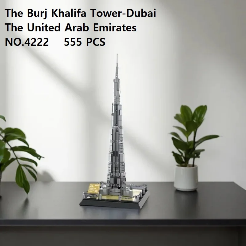 

The Burj Khalifa Tower-Dubai Architecture Model Mini Building Blocks DIY Bricks Assembly Educational Toys For Kids Adult Gifts