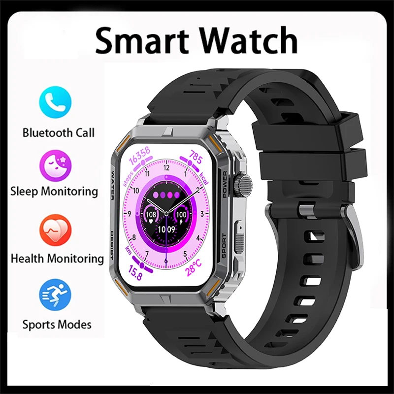 

Новые мужские спортивные смарт-часы 2026 года с мониторингом сердечного ритма, Bluetooth-звонками, водонепроницаемостью IP67, GPS-трекингом и функциями фитнеса. Женские смарт-часы.