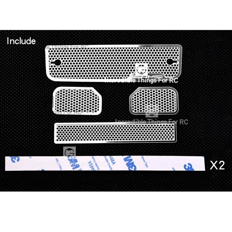 Metal Grille Stainless Steel Sheet  Front Radiator Grille for 1/10 RC Crawler Car Traxxas TRX4 G500 TRX6 G63 Diy Parts