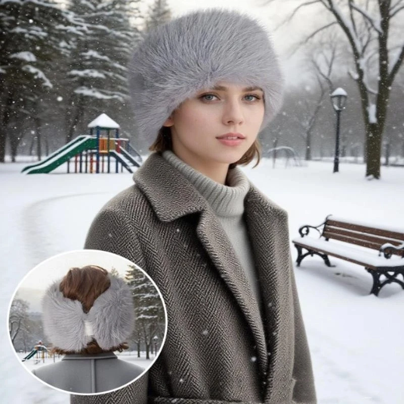 Bandeau élastique en peluche à large bord pour femme, coupe-vent, chaud, Protection des oreilles, automne et hiver