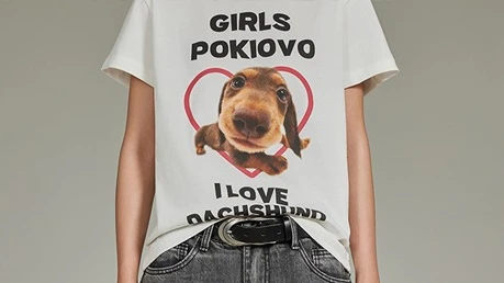 

T-shirt Female American Bee Puppy and English Alphabet Print Summer Cotton Short Sleeves