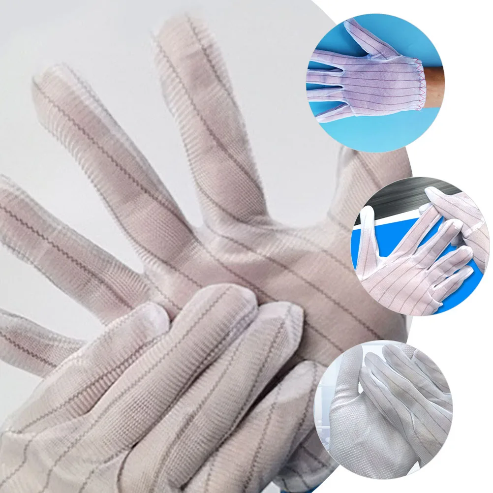 

10 Pairs Electronics Dust Free Safety Protective Protective Gloves For Static Work Gloves Static Protection