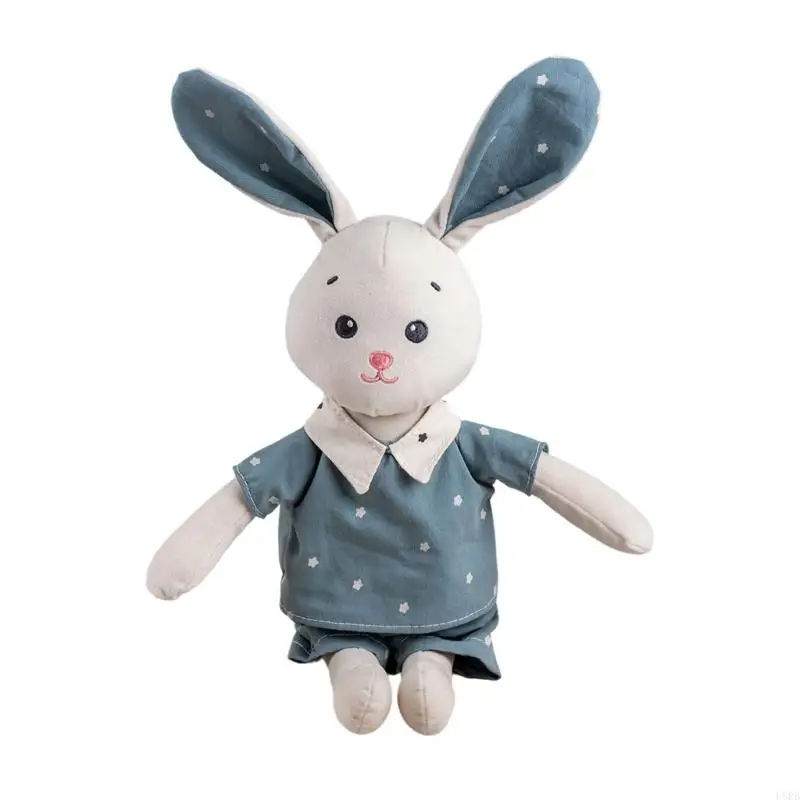 Soft Plush Rabbit Doll Dressingup Sleeping Doll Comfort Toy For Kids Toddler L8RB