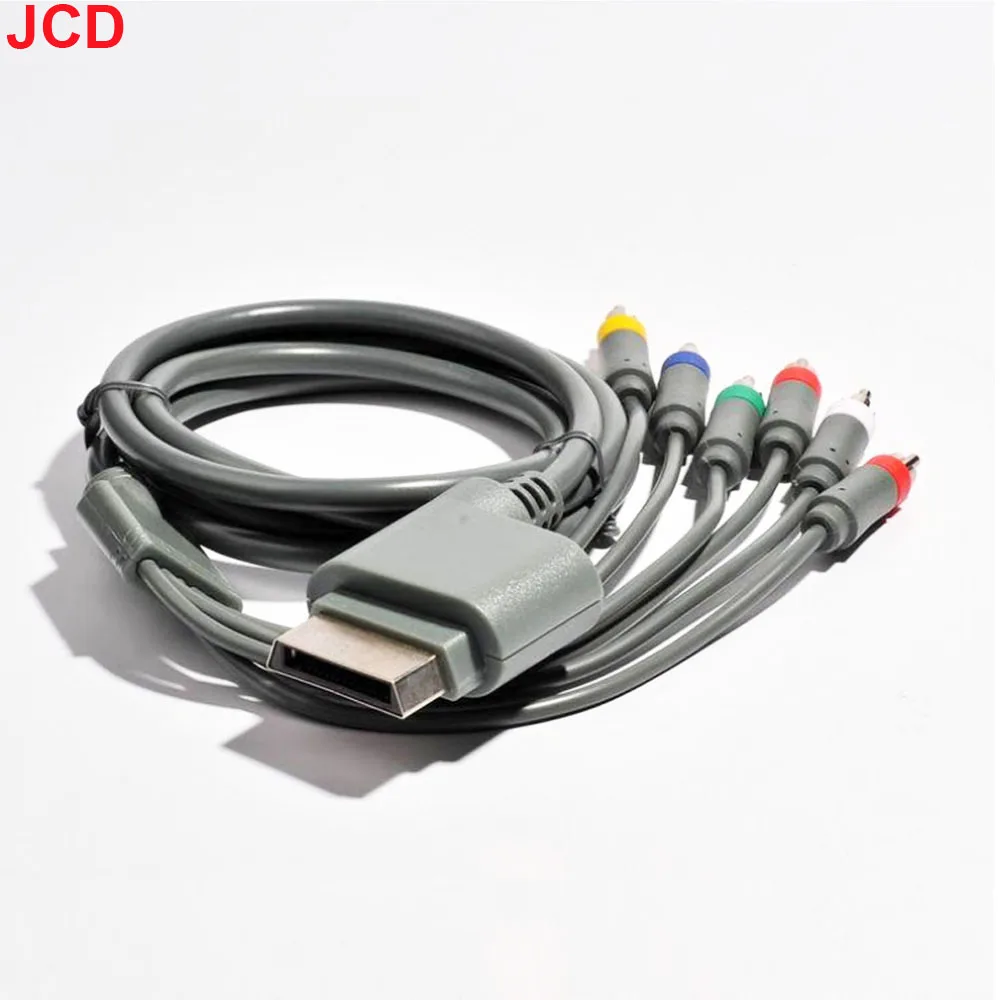 JCD 1pcs 1.8M HD Compatible TV Component Composite Cord AV Audio Video Cable For Xbox 360 Console