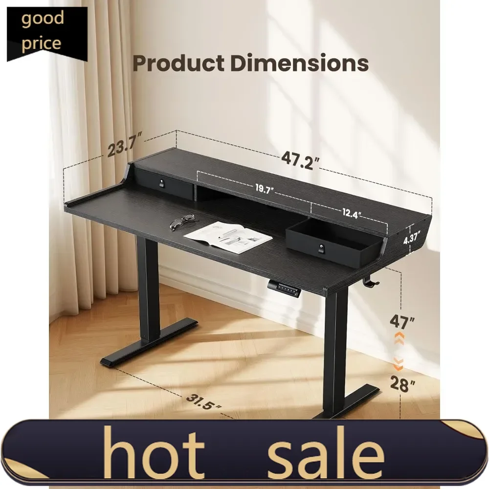 hot-sallingHot salesHeight-Adjustable Electric Desk with Storage, 48" x 24" for Gaming and Home Office Use
