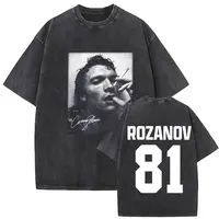Película de avivalía calentada Ilya Rozanov Hollanov 81 camisetas lavadas Vintage camisetas de algodón de gran tamaño góticas de Hip Hop para hombres ropa de calle