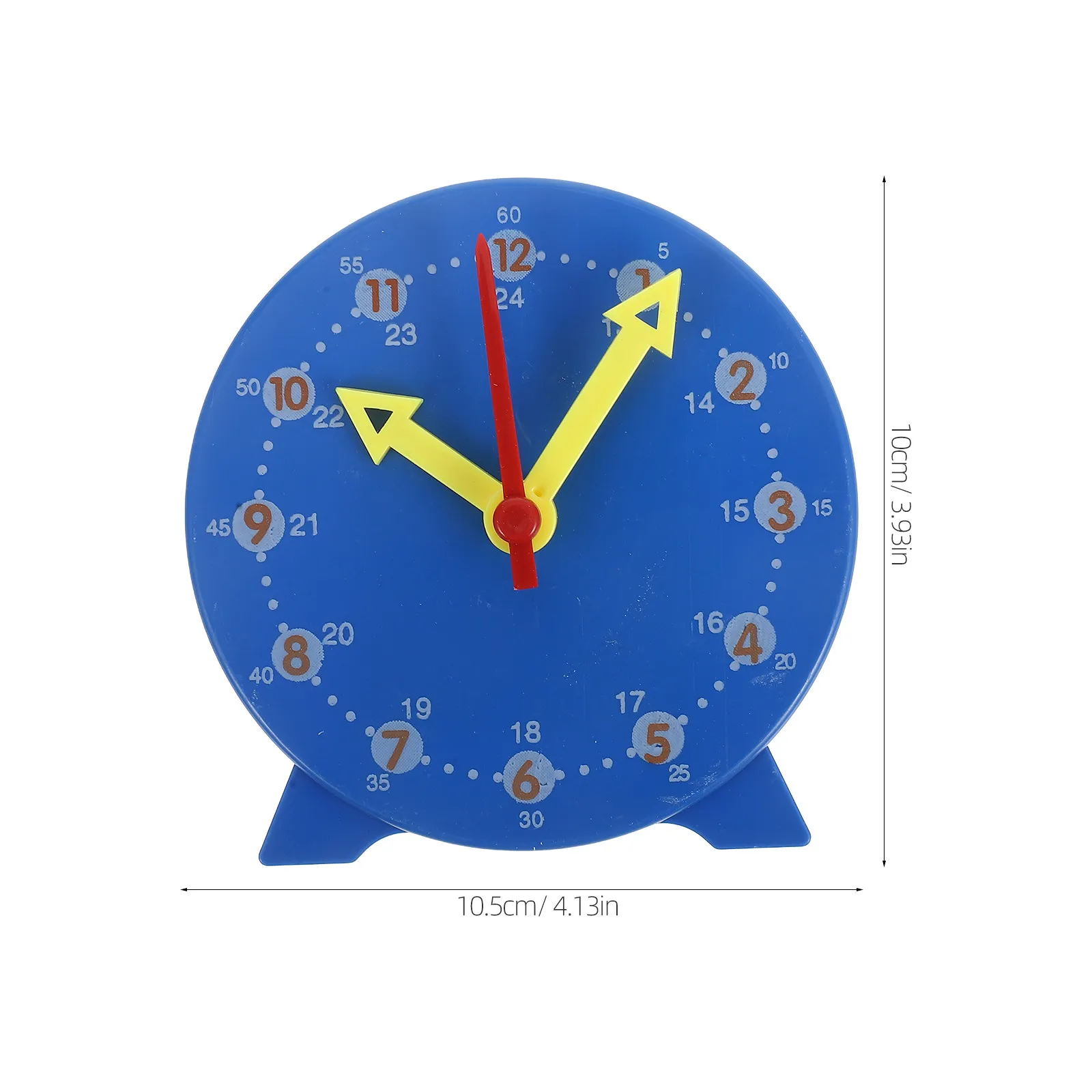 Teaching Clock for Kids Learning Time Three Hand Linked Educational Math Tool Bright Colorful Design Battery Free Classroom Wall view 6